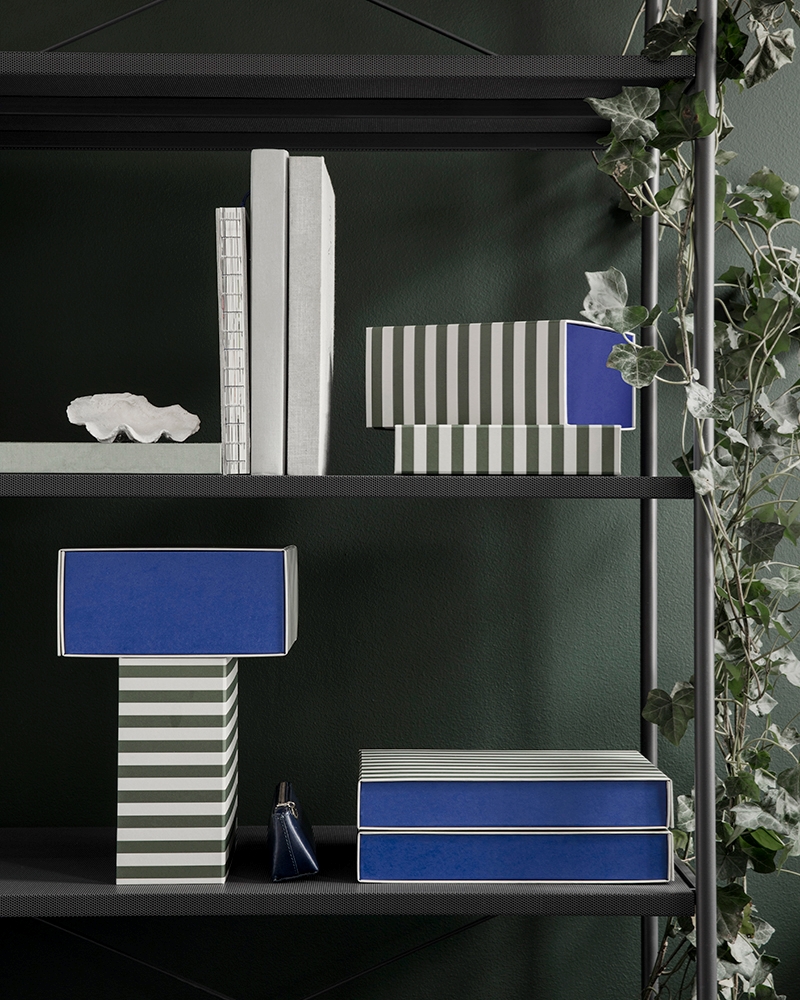 Striped boxes from ferm LIVING