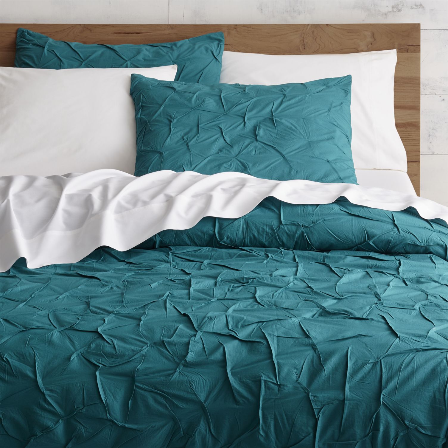 Teal bedding from CB2