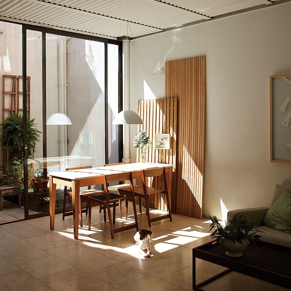 Atrium brings natural light into the interior