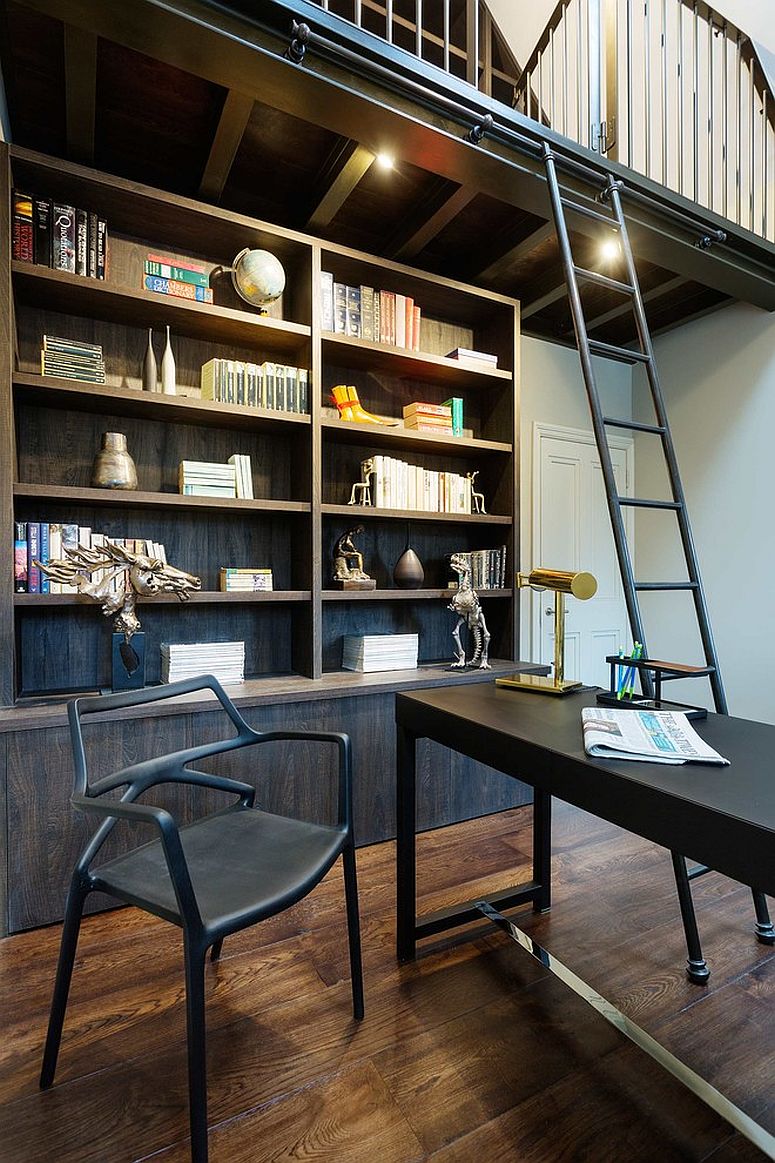 Bookshelf-for-the-home-office-under-the-mezzanine-level