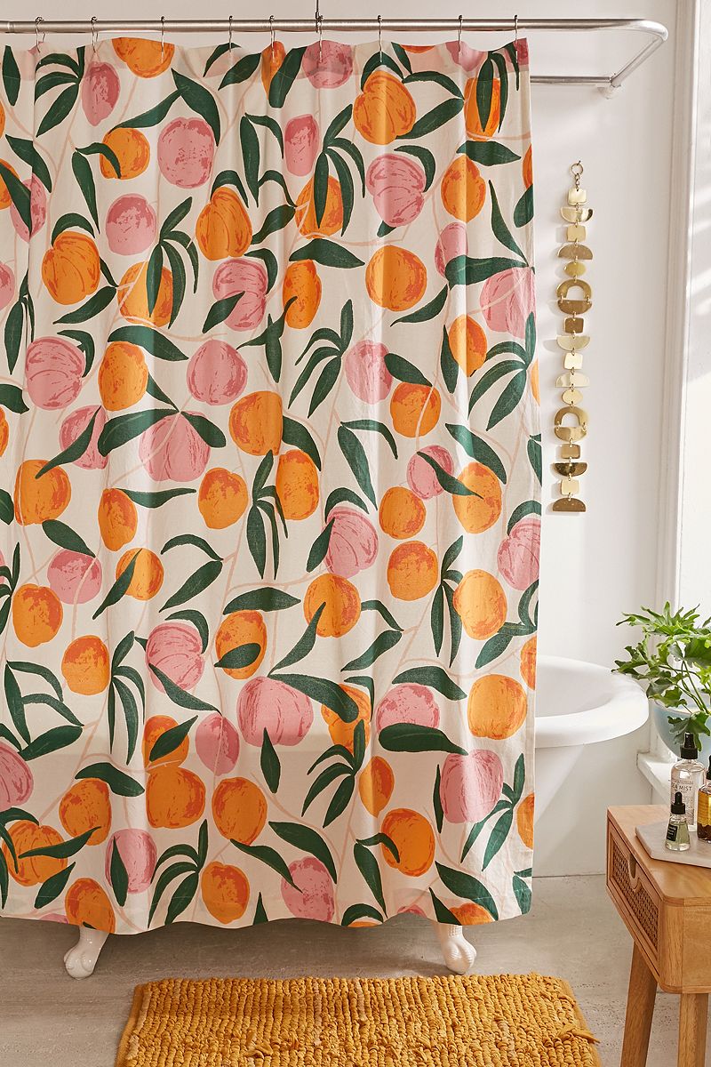Peachy shower curtain