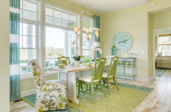 pale green dining room design