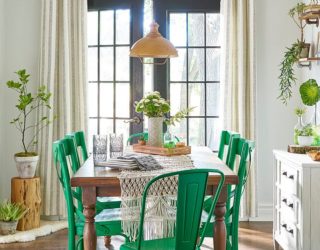 Gorgeously Refreshing: Versatile Green Dining Rooms in Different Styles