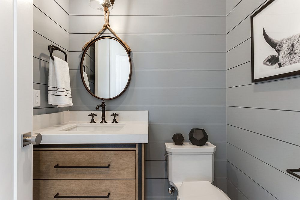 Refined and Refreshing: Trendy Powder Rooms in Gray and ...