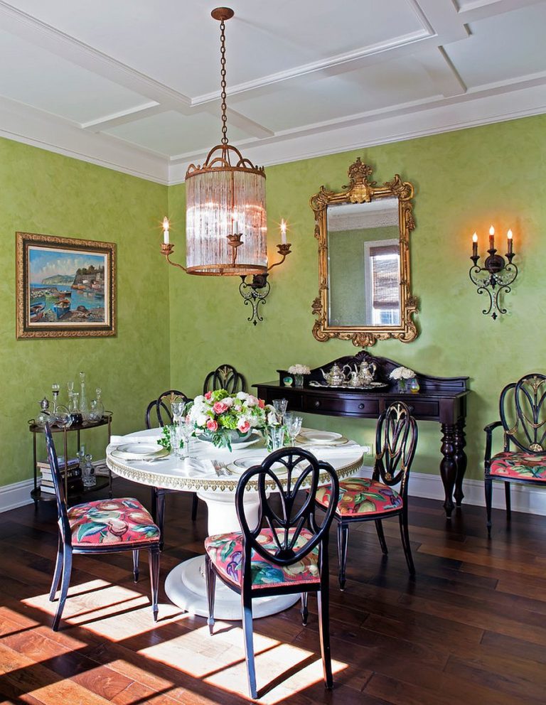Gorgeously Refreshing: Versatile Green Dining Rooms in Different Styles ...