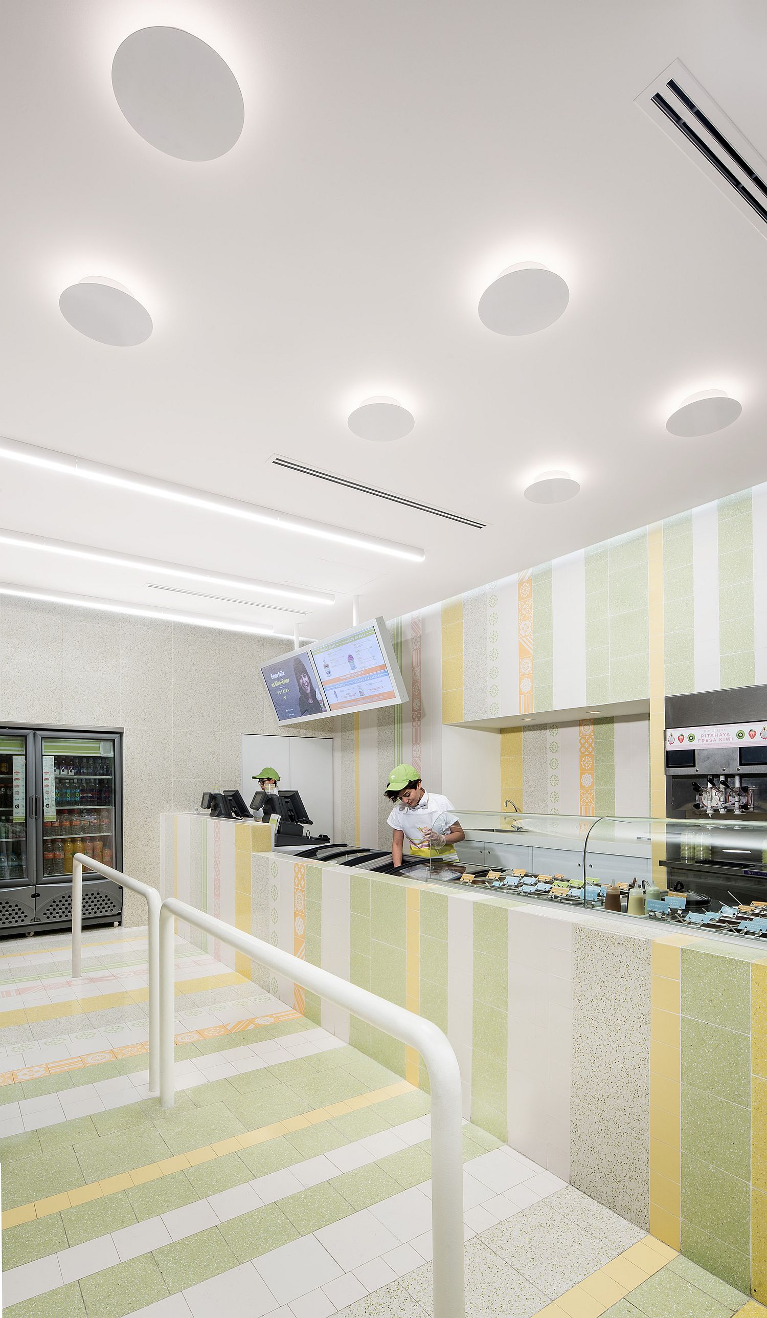 White-along-with-light-hues-makes-an-impact-inside-the-ice-cream-shop