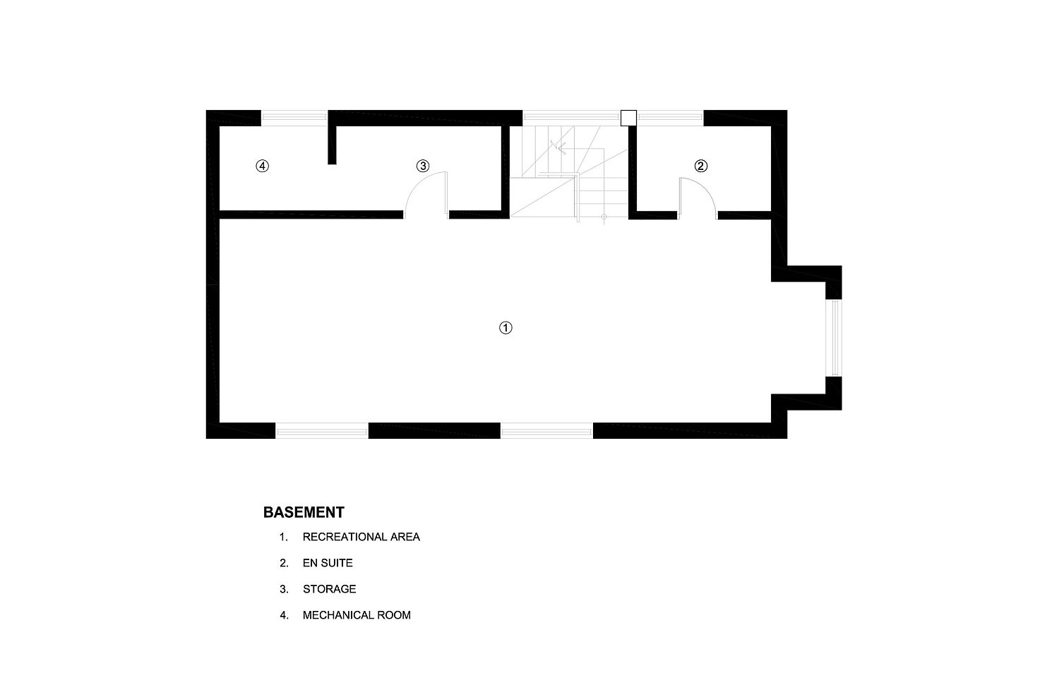 Basement floor plan of the NY House