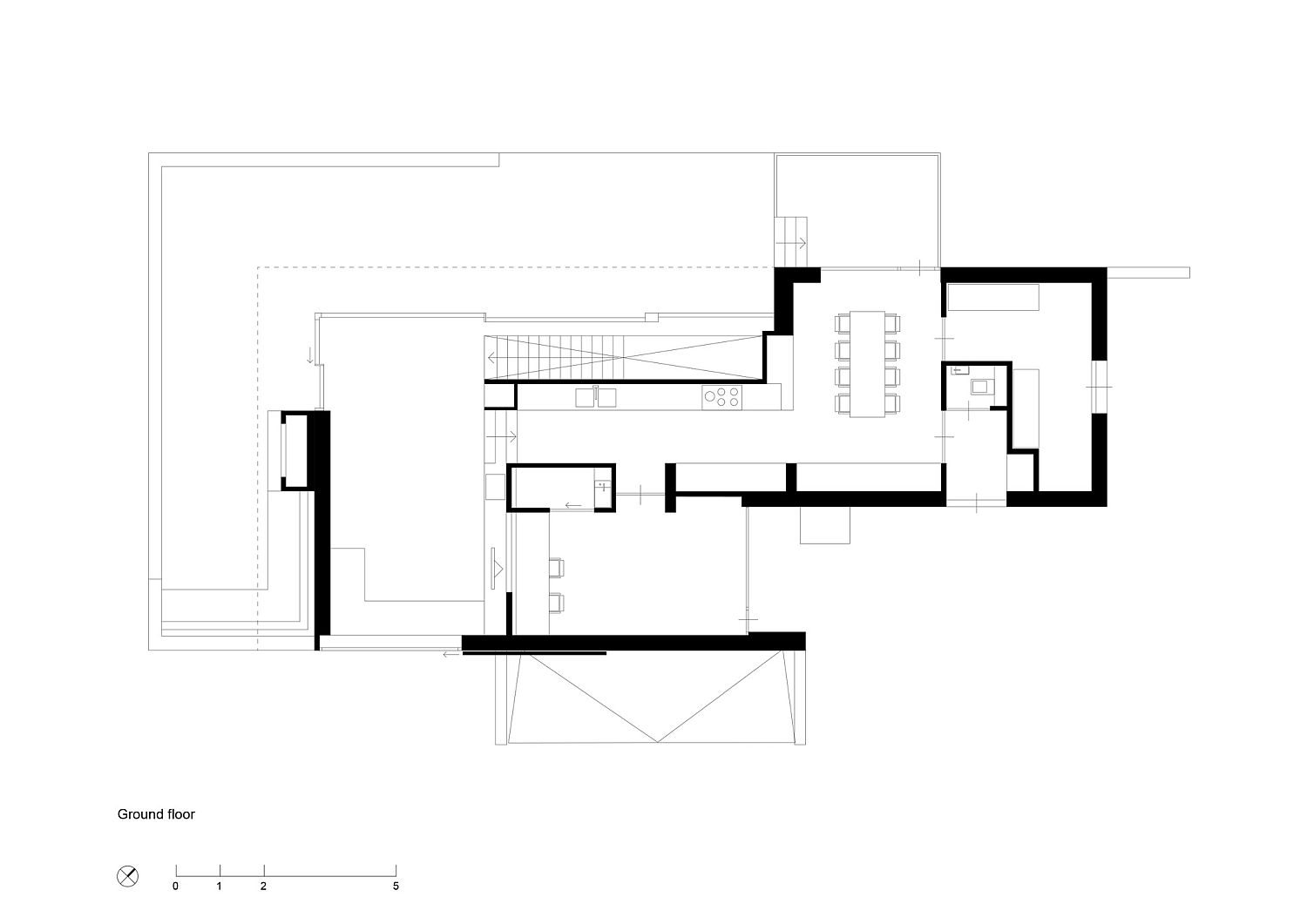 Ground floor plan of the Holiday House