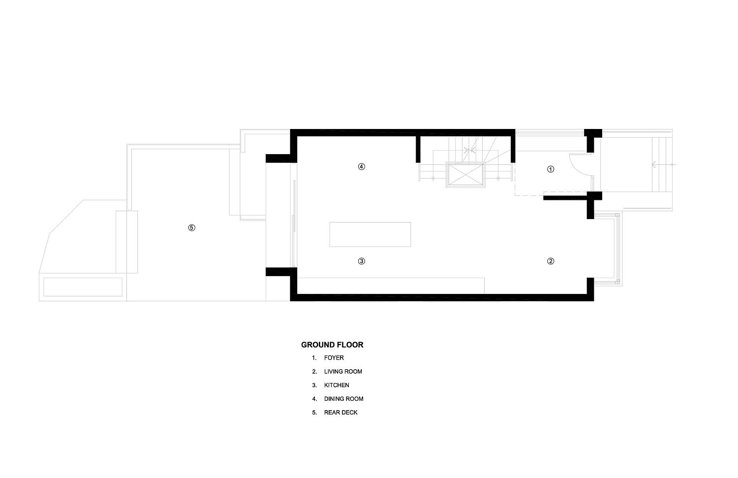 Ground floor plan of the NY House