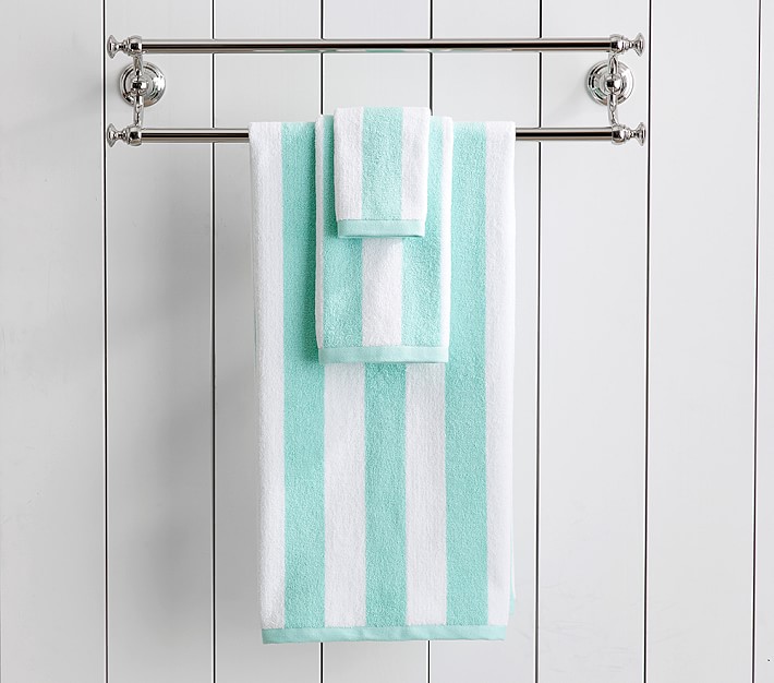 Striped bath towels from Pottery Barn Kids