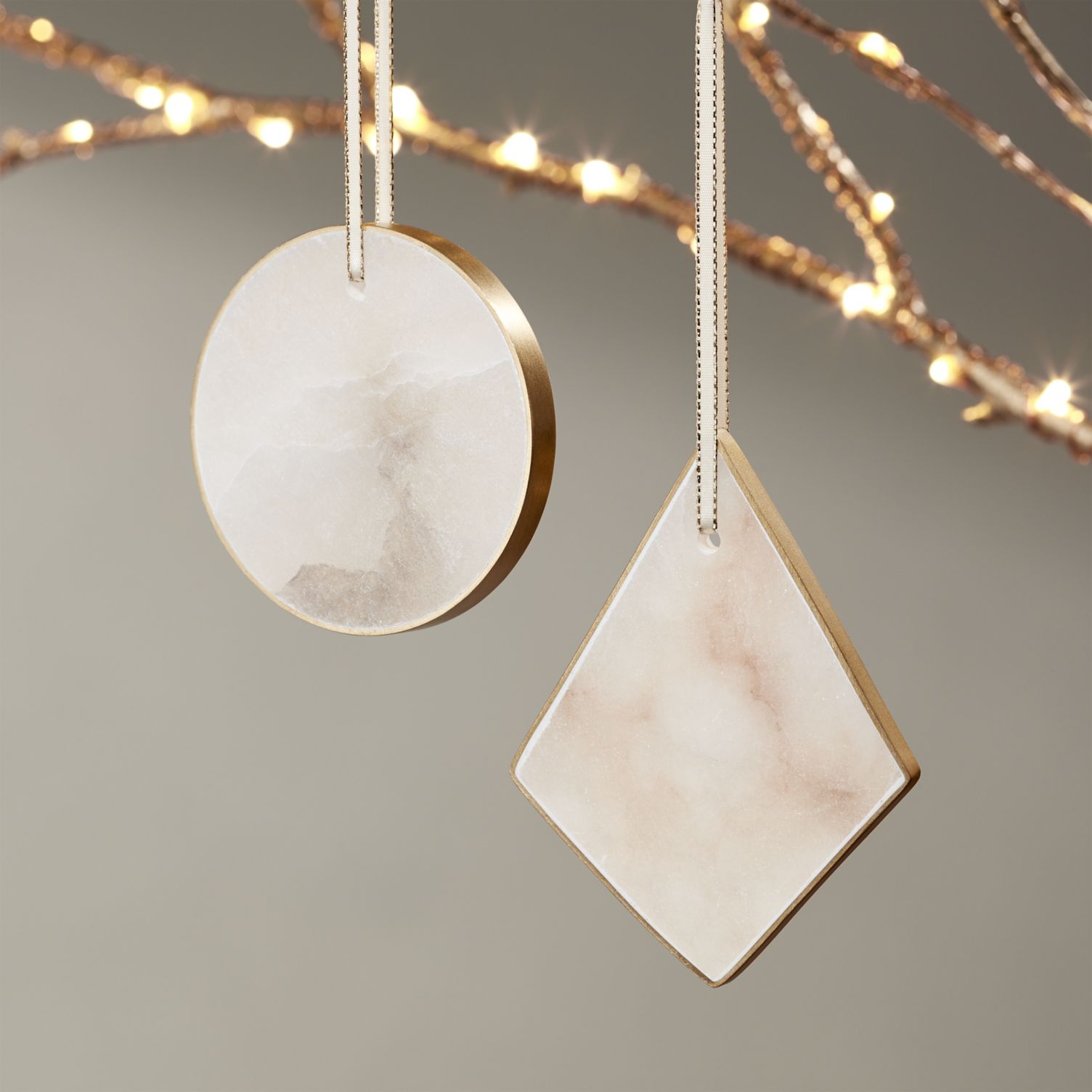 Alabaster ornaments from CB2