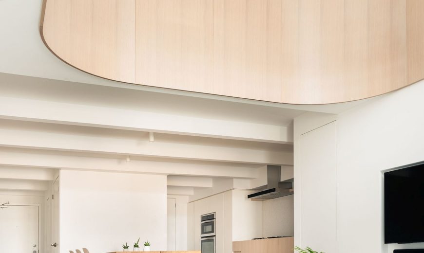 This Minimal Loft Inside a Converted Toronto Charm Has a Special Curved Surprise!