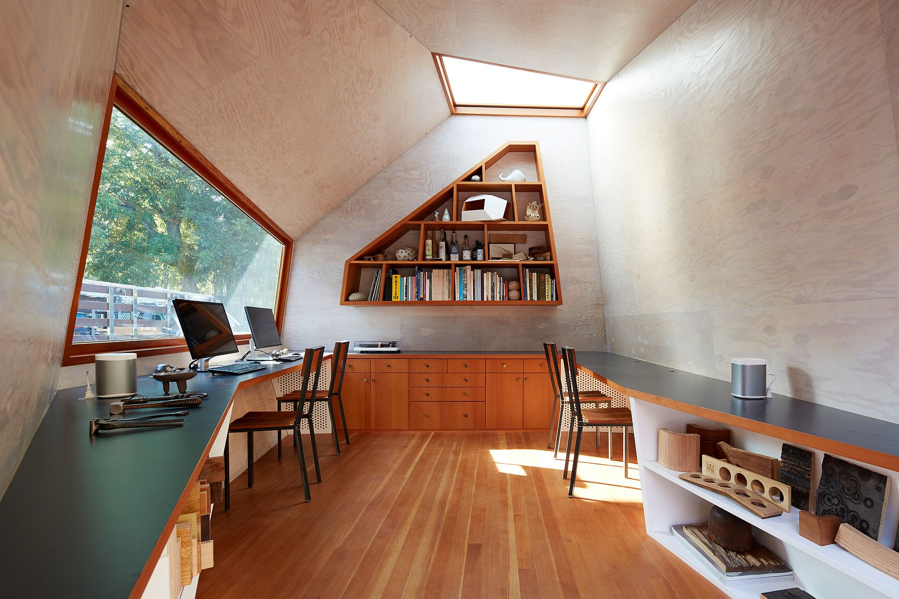 Custom skylight designed to give the interior a flood of natural light