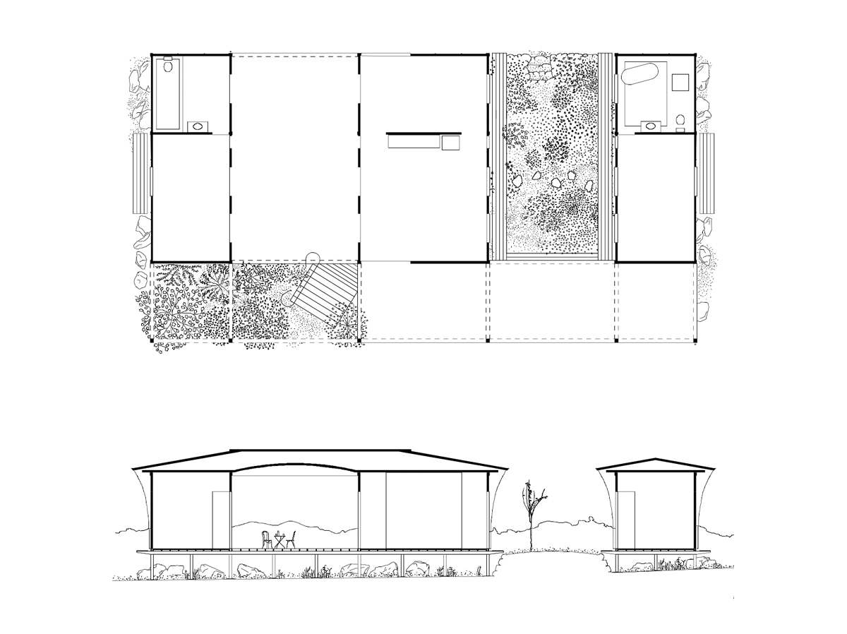 Design plan of House with a Guest Room