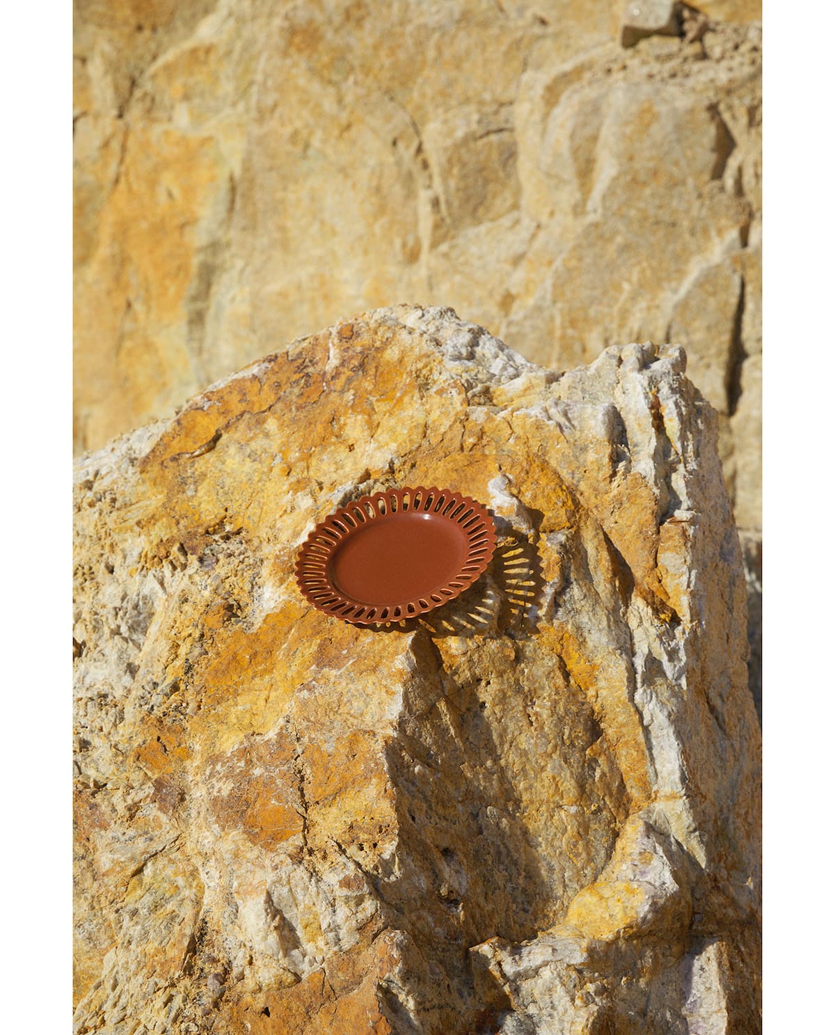 Dessert plate in a rich shade of terracotta