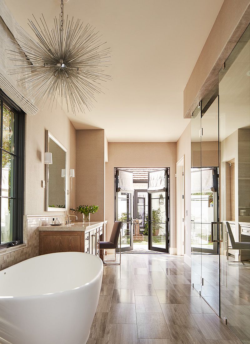 Expansive bathroom in beige with an air of luxury