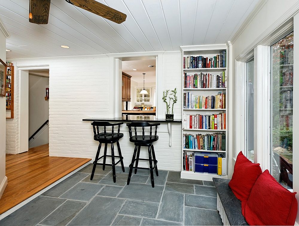 Finding space for the dining area in the living room