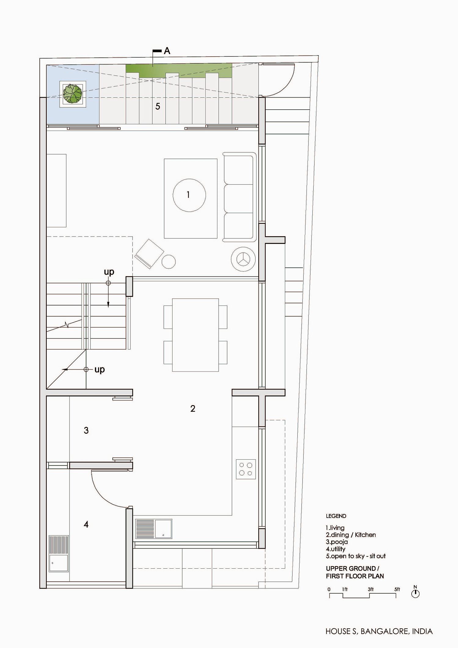 First floor plan of House S