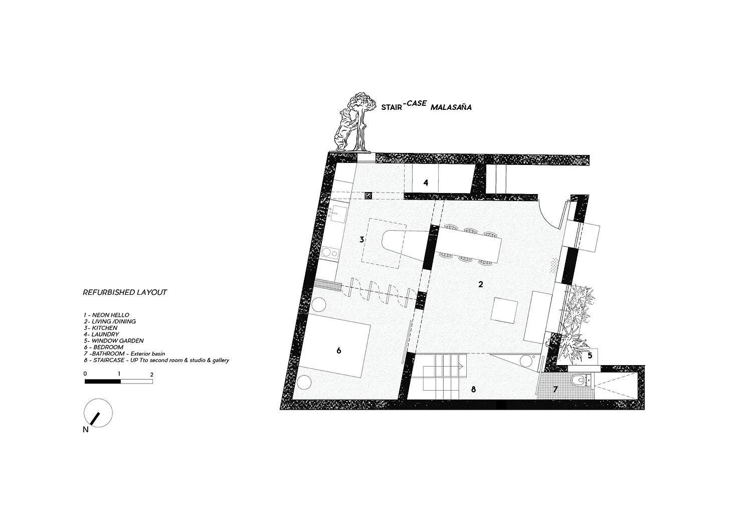 Floor-plan-of-Stair-Case-Malasana-after-refurbishment