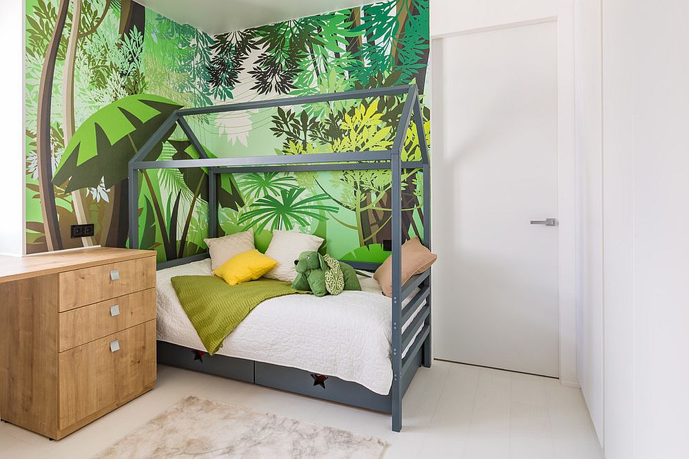 green kids bedroom