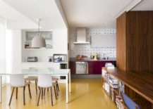 Kitchen-in-burgundy-along-with-patterned-tiled-backsplash-217x155