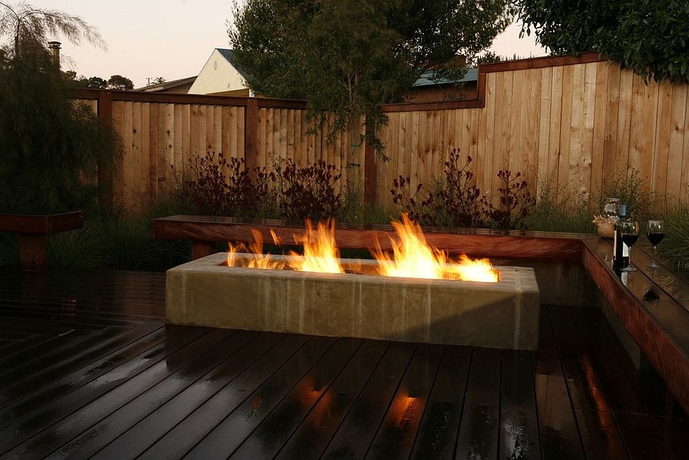 Lean, contemporary take on the classic fire pit