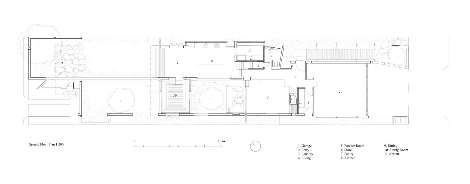 Lower level floor plan of Gibbon Street