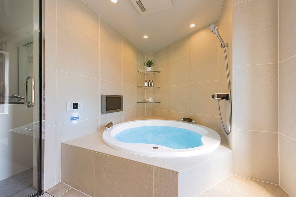 Luxury coupled with beige in the bathroom