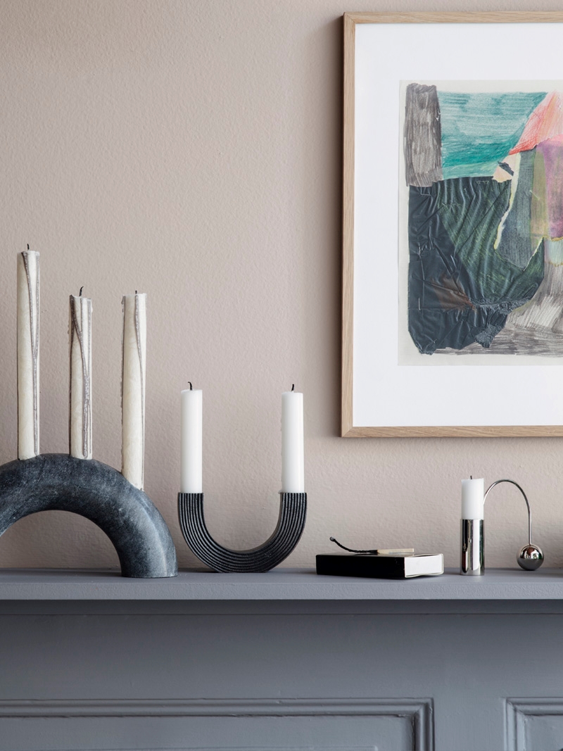 Modern Scandinavian style with candles