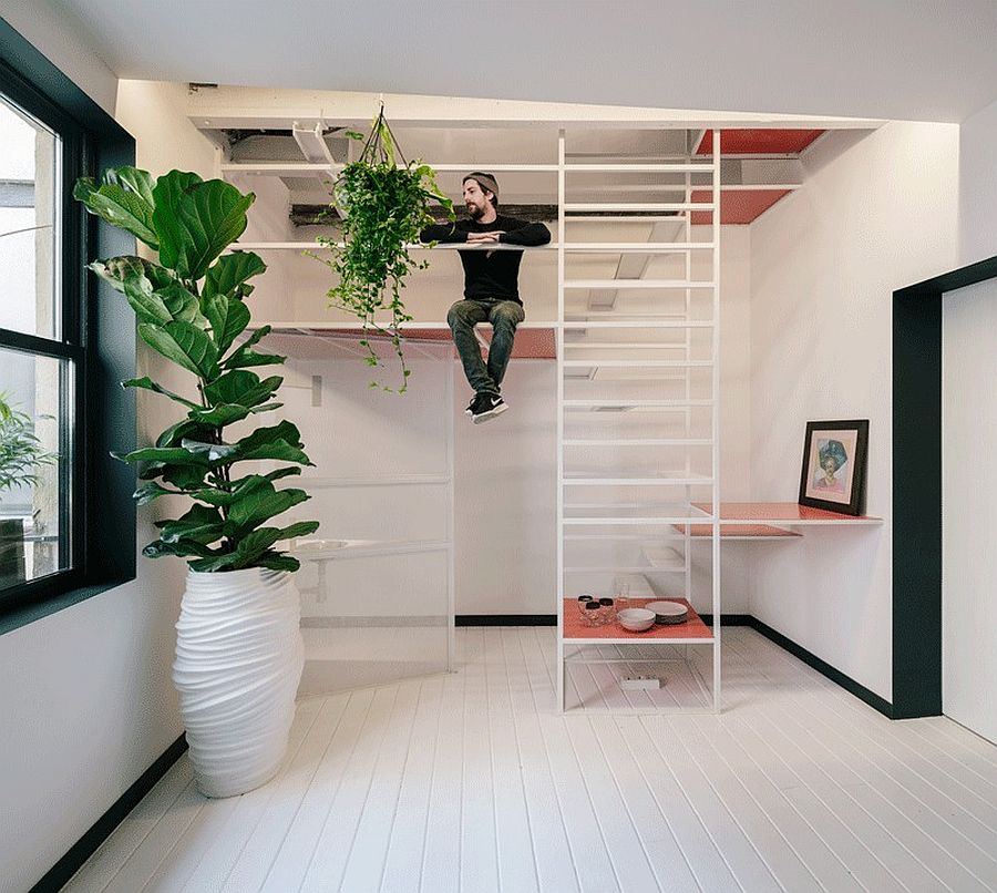 Multi-tasking staircase also can double as a cool sitting area