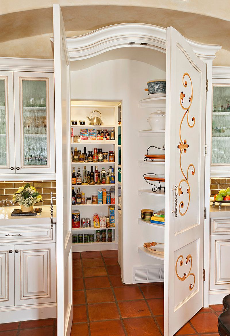 Perfect pantry doors for the modern Mediterranean kitchen with Spanish flavor