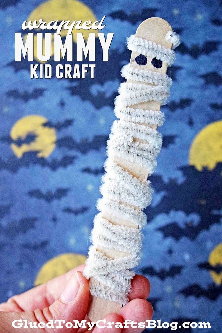 Popsicle mummy craft is easy and super-fun