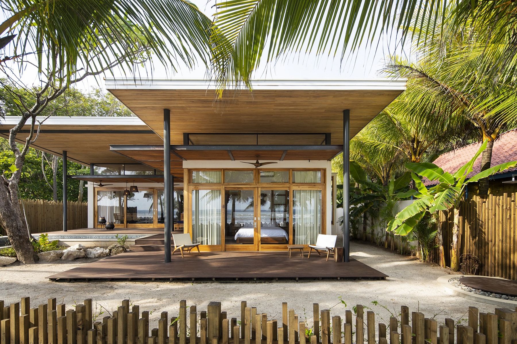 Rear section of the house overlooking the Pacific