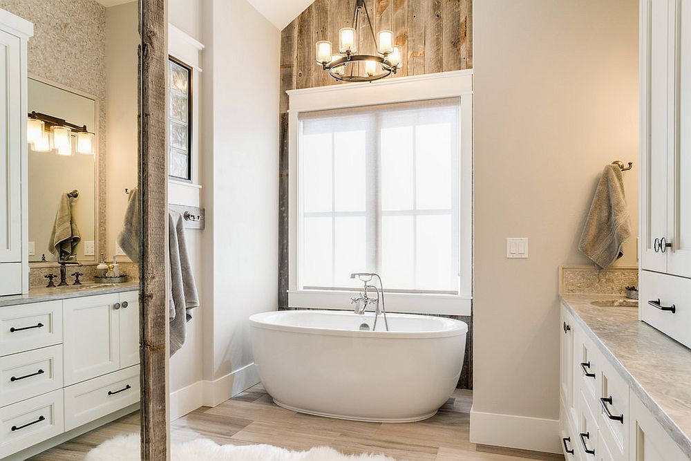 Rustic-bathroom-in-wood-and-beige-is-serene-and-stylish