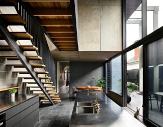 Gorgeous Grays and Industrial Modern Reshape Melbourne Terrace House