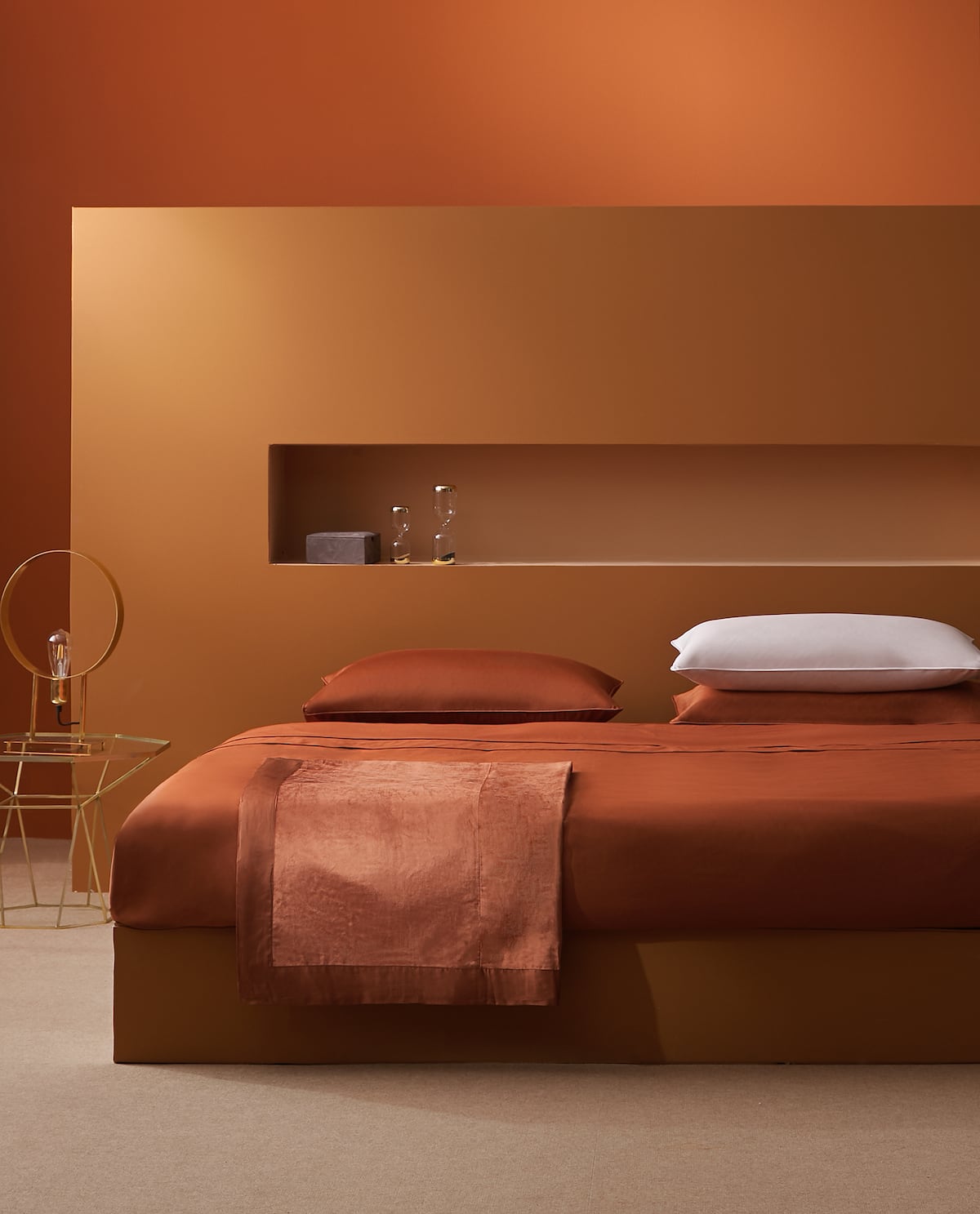 Terracotta bedding from Zara Home