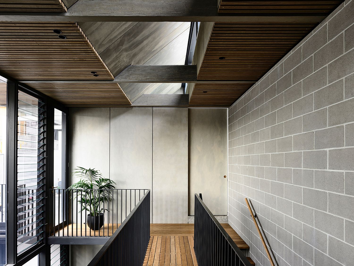 Upper-level-of-the-renovated-Melbourne-home-with-skylight