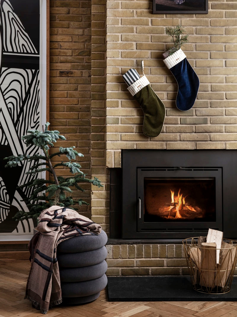 Velvet Christmas stockings from ferm LIVING