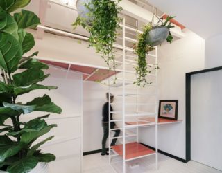 Ultra-Tiny Madrid Apartment with a Multi-Tasking Staircase at its Heart!