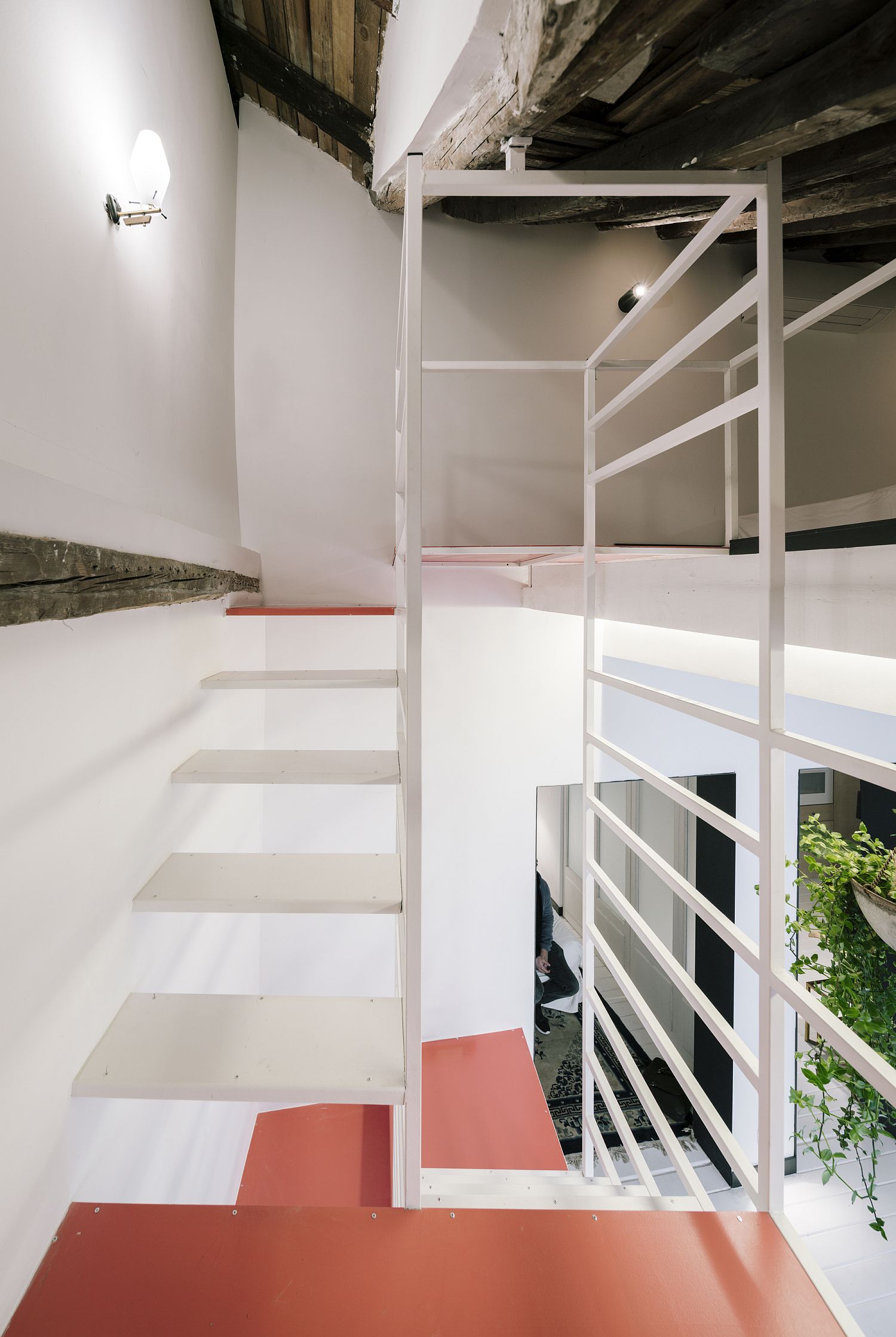 View of the staircase from above