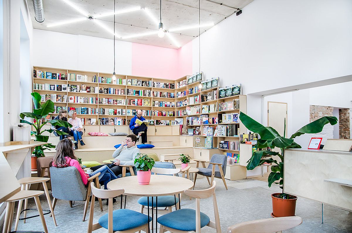 This Trendy Coffee House and Bookstore in Poznan was an Old Milk Bar!