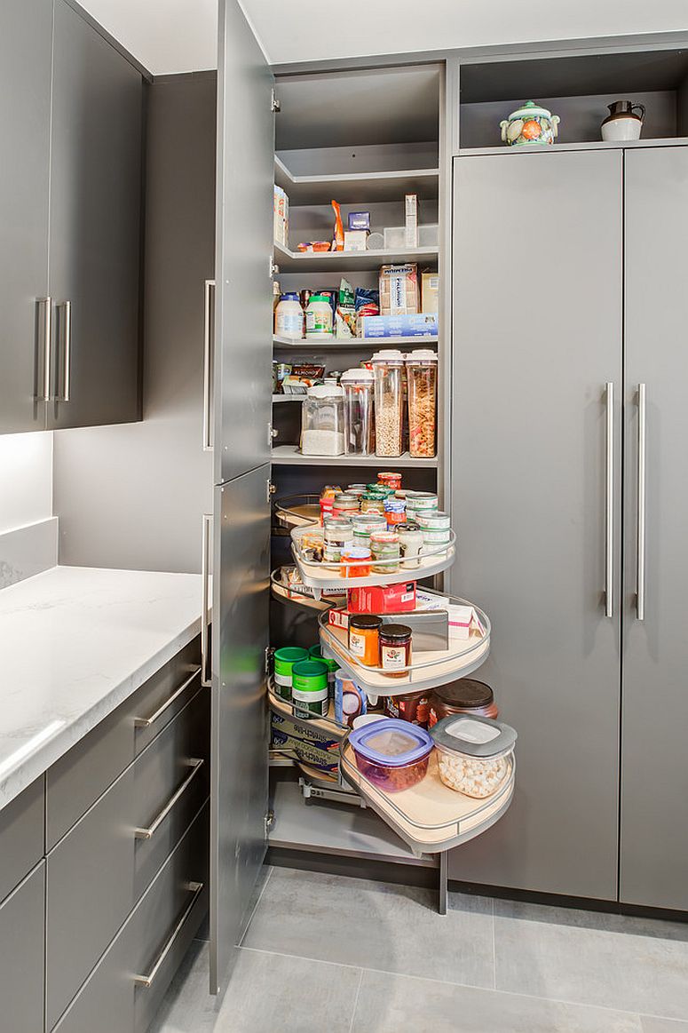 Add a lazy susan to your pantry to make it even more efficient