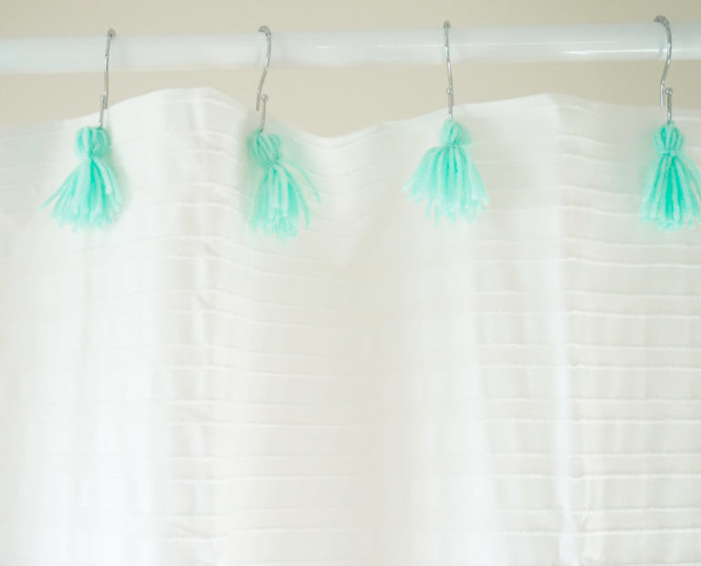 A DIY Shower Curtain with Tassels Decoist