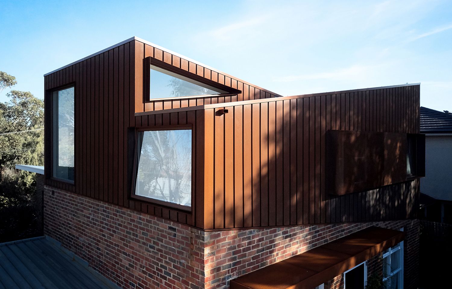 Corten second floor extension to 50's Melbourne home