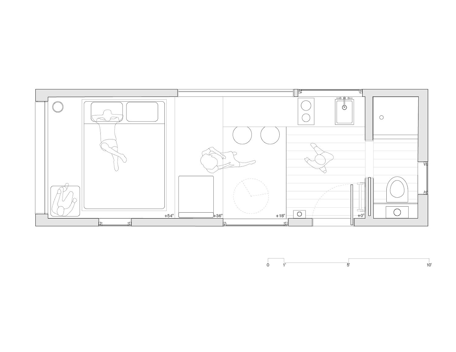 Design-plan-of-cabin-in-the-mountains-with-minimal-footprint