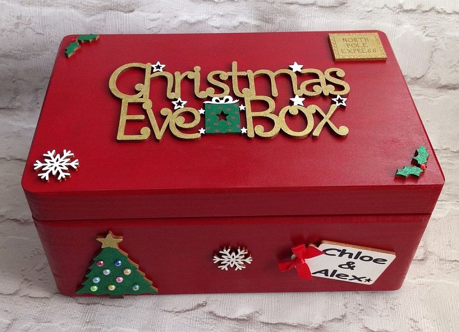 Fabulous, red Christmas Eve Gift Box idea