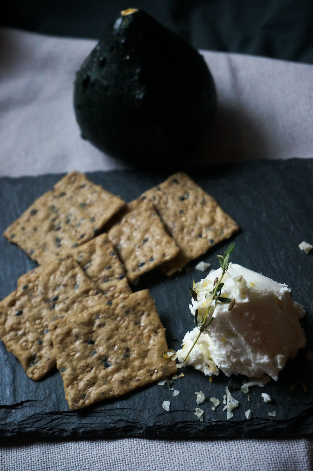 Goat-cheese-with-herbed-sea-salt-Thanksgiving-appetizer