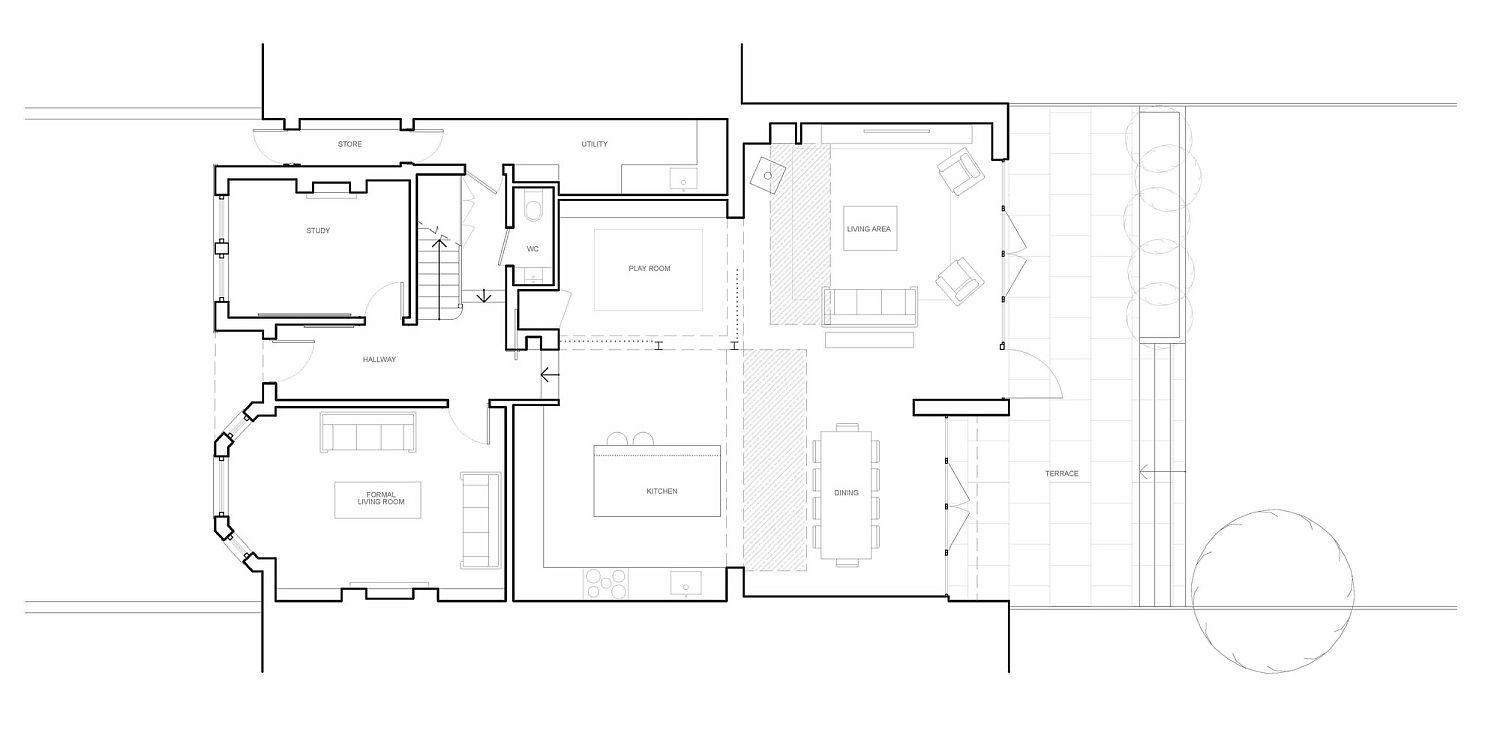 Ground floor plan of the Tactile House