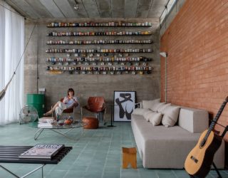 Red Brick, Concrete and a World of Mugs: Eclectic Brazilian Home Wows!