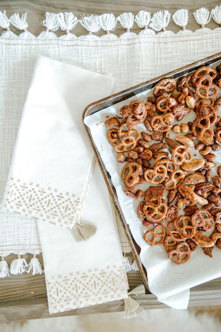 Maple roasted snack mix from Camille Styles